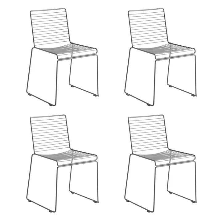 HAY - Hee Eetkamerstoel, asfaltgrijs (set van 4)