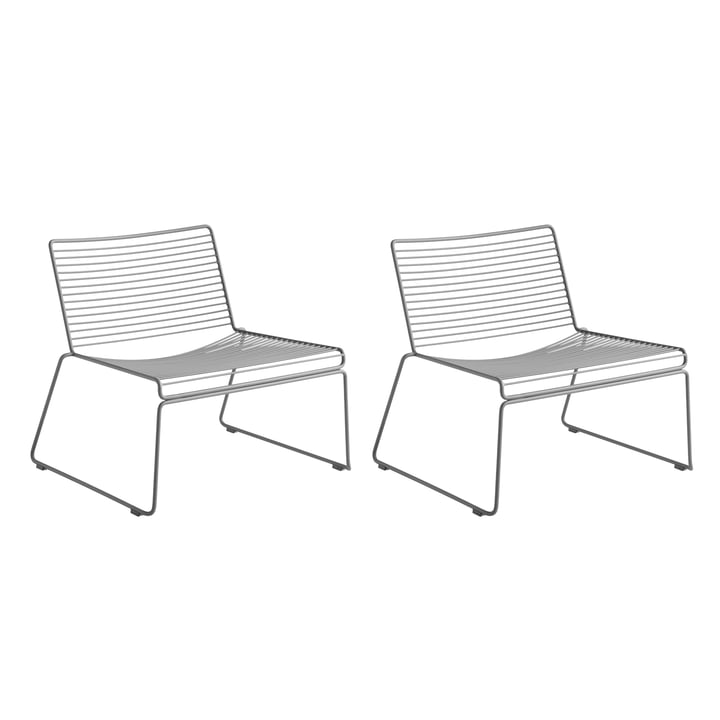 Hay - Hee Lounge Chair , asfalt grijs (set van 2)