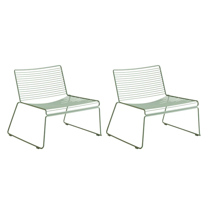 HAY - Hee Lounge Chair herfstgroen (set van 2)