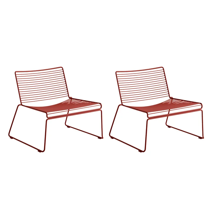 HAY - Hee Lounge Chair , roest (set van 2)