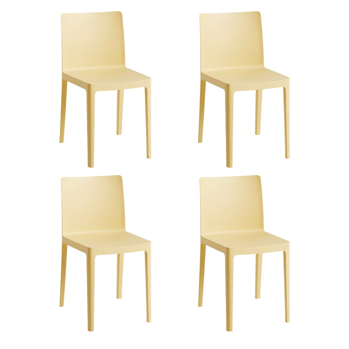 Hay - Élémentaire Chair , lichtgeel (set van 4)