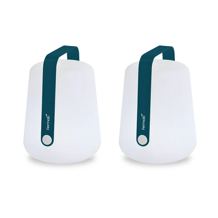 Fermob - Balad LED-batterijlamp, H 25 cm, acapulco blauw (set van 2)