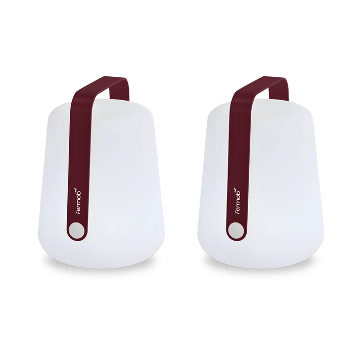 Fermob - Balad LED-batterijlamp, H 25 cm, zwart kersenhout (set van 2)