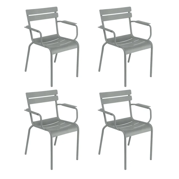 Fermob - Luxembourg Fauteuil, lapilla grijs (set van 4)