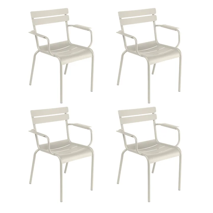 Fermob - Luxembourg Fauteuil, kleigrijs (set van 4)