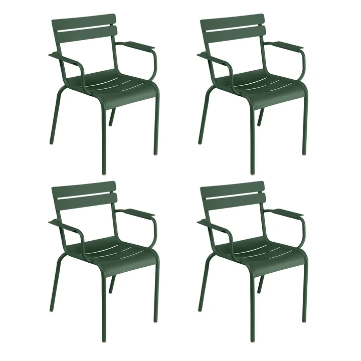 Fermob - Luxembourg Fauteuil, ceder groen (set van 4)