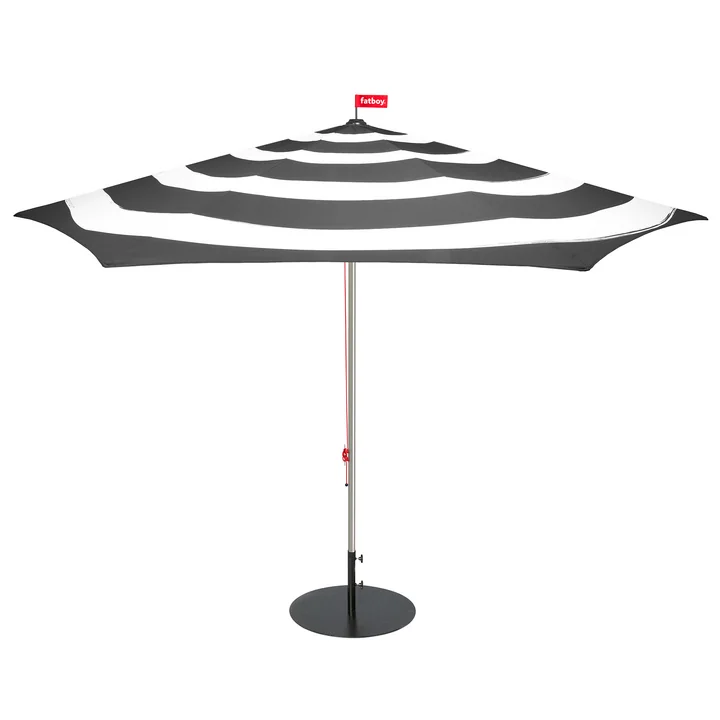 Stripesol Parasolset Ø 350 cm antraciet + voet zwart van Fatboy
