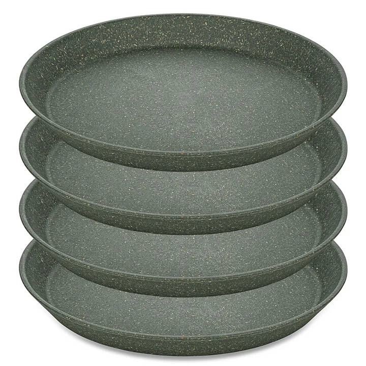 Koziol - CONNECT PLATE Klein bord, 20,5 cm, essen natuurgrijs (set van 4)