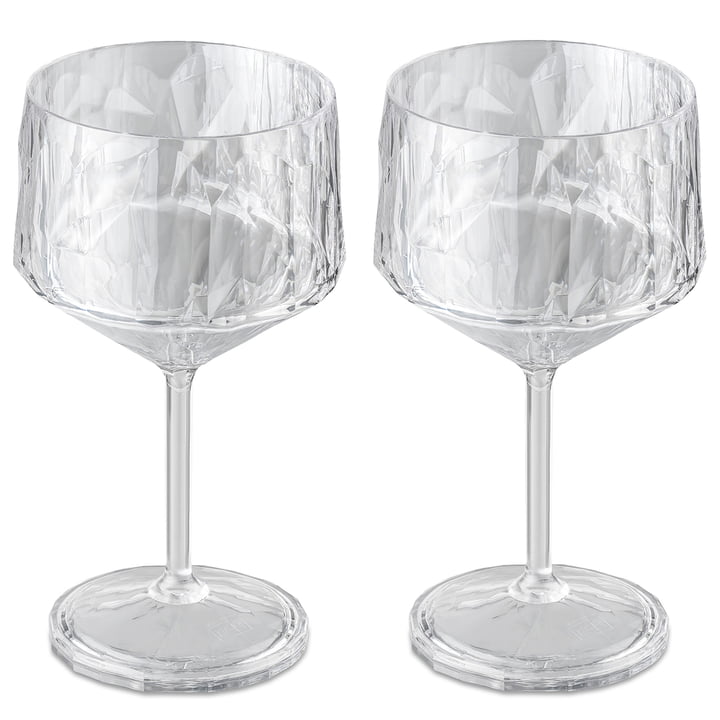 Koziol - Club No.15 Drinkglas, 0,4 l, crystal clear (set van 2)