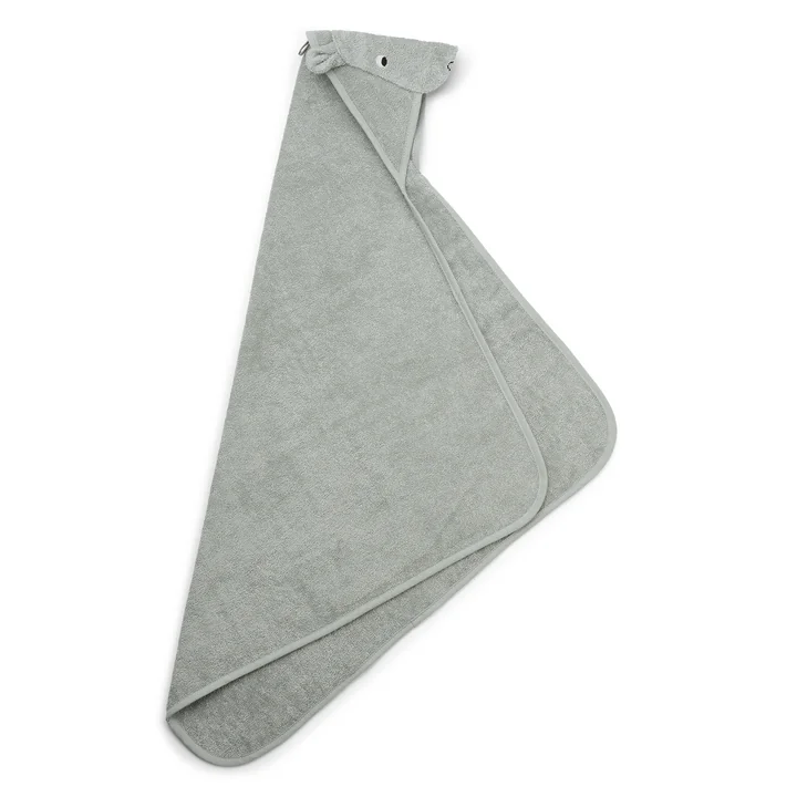 Albert Babydoek met kap van LIEWOOD in het Hippo-dessin, dove blue