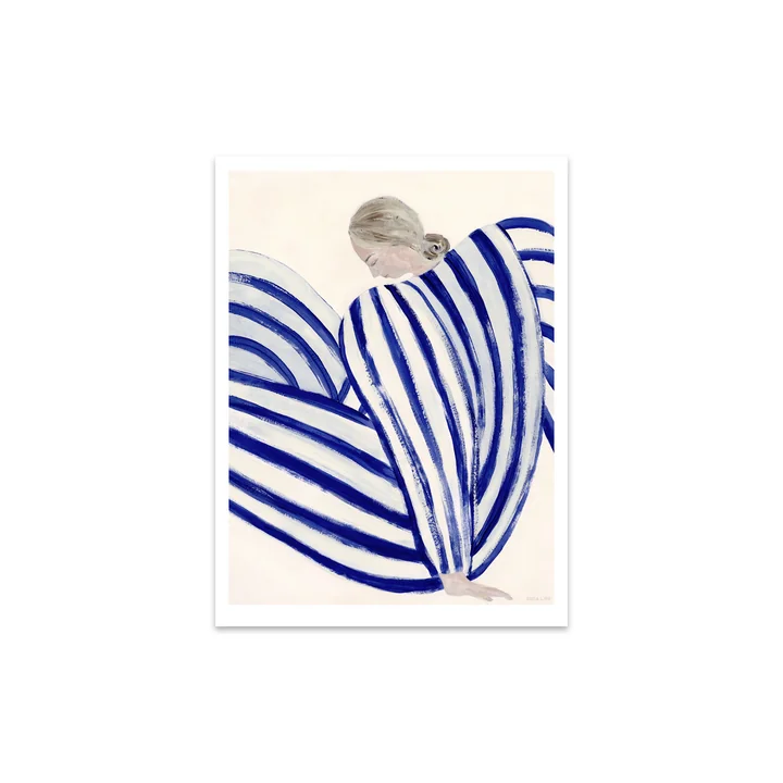 Blue Stripe At Concorde door Sofia Lind, 30 x 40 cm