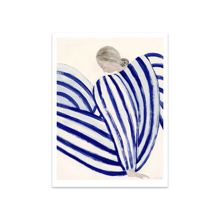 Blue Stripe At Concorde door Sofia Lind, 50 x 70 cm