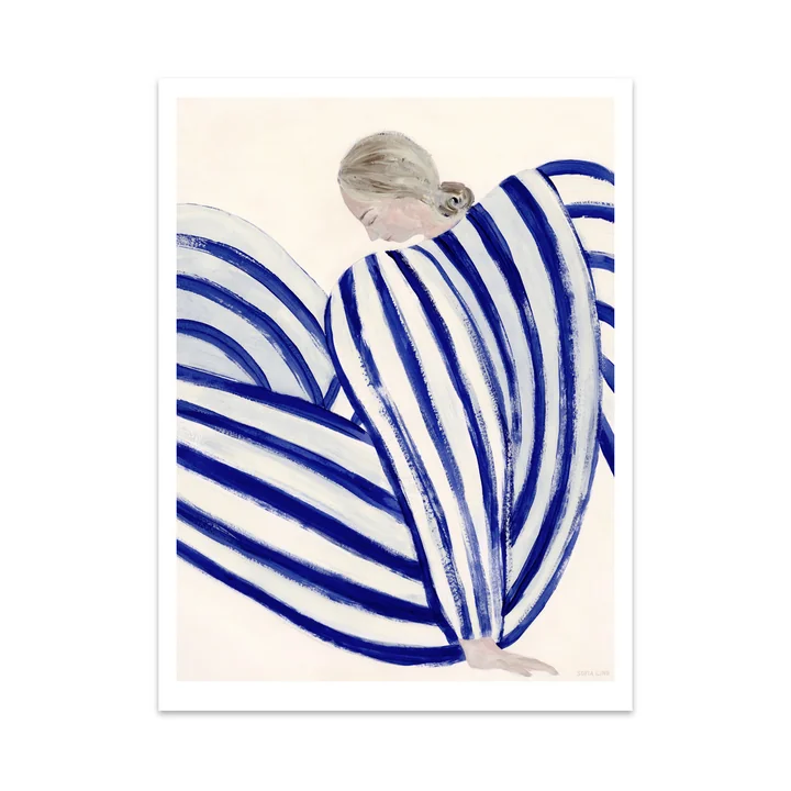 Blue Stripe At Concorde door Sofia Lind, 70 x 100 cm