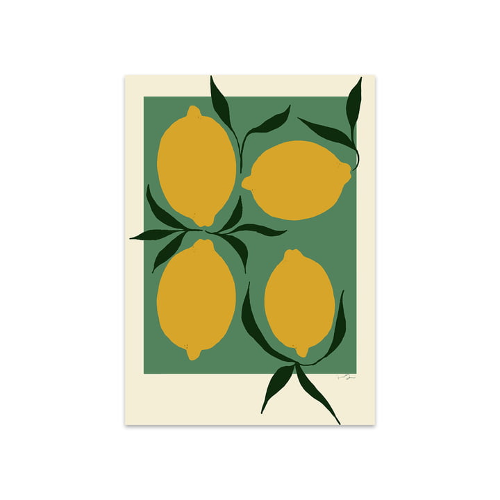 Green Lemon door Anna Mörner, 50 x 70 cm door The Poster Club
