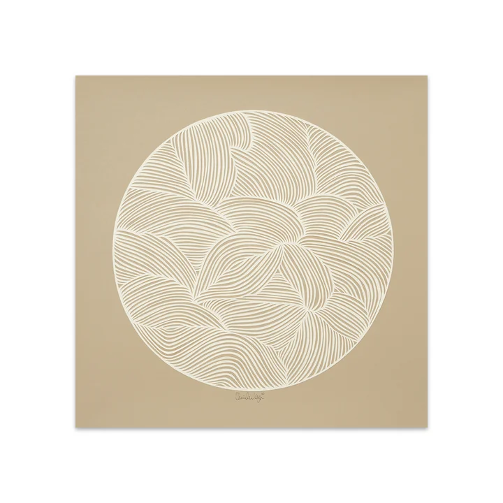 Moon No. 01 van Little Detroit, 50 x 50 cm door The Poster Club