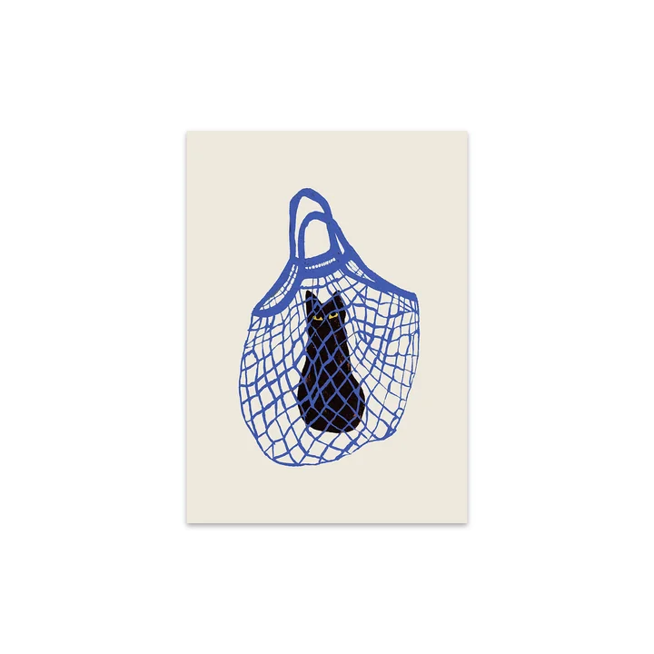 The Cat's In The Bag door Chloe Purpero Johnson, 30 x 40 cm door The Poster Club