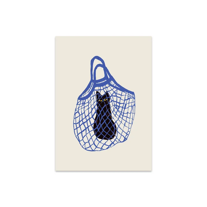 The Cat's In The Bag van Chloe Purpero Johnson, 40 x 50 cm door The Poster Club