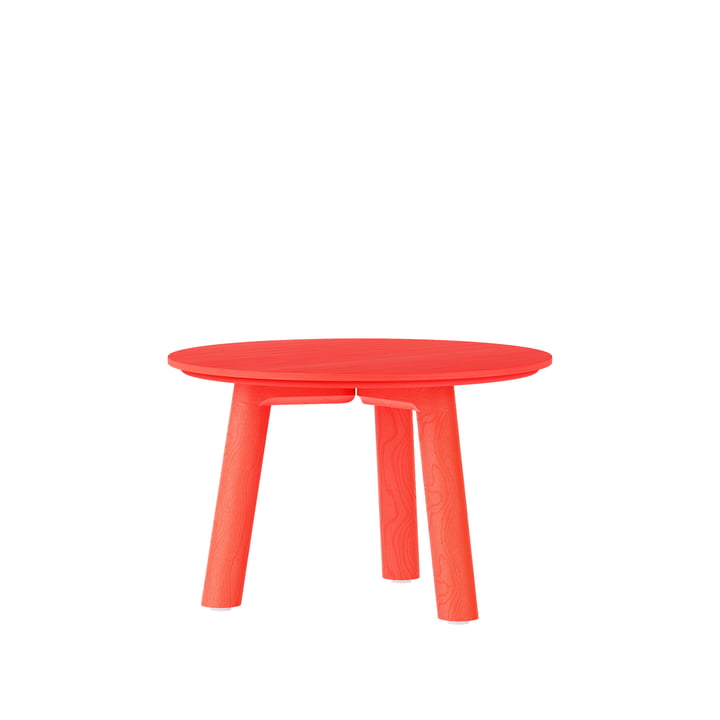 OUT Objekte unserer Tage - Meyer Color Salontafel Medium H 35cm, essen gelakt, rood verlicht