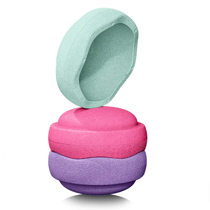 Stapelstein® Original fresh - munt / roze / paars (set van 3)