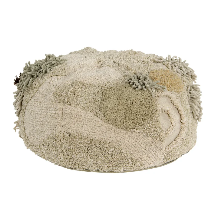 Mossy Rock Pouf, Ø 50 cm, groen / beige by Lorena Canals