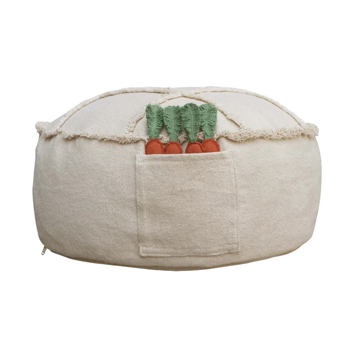 Tic-Tac-Toe Poef, 50 x 50 cm, naturel door Lorena Canals