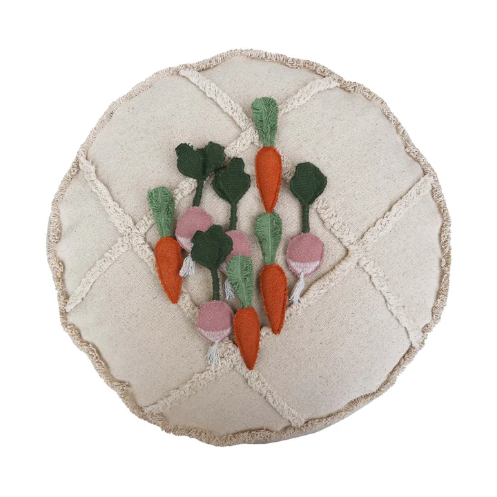 Tic-Tac-Toe Poef, 50 x 50 cm, naturel door Lorena Canals