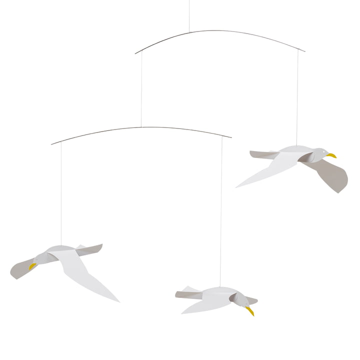 Soaring Seagulls Flensted Mobiles Mobiel van in de kleur wit/geel