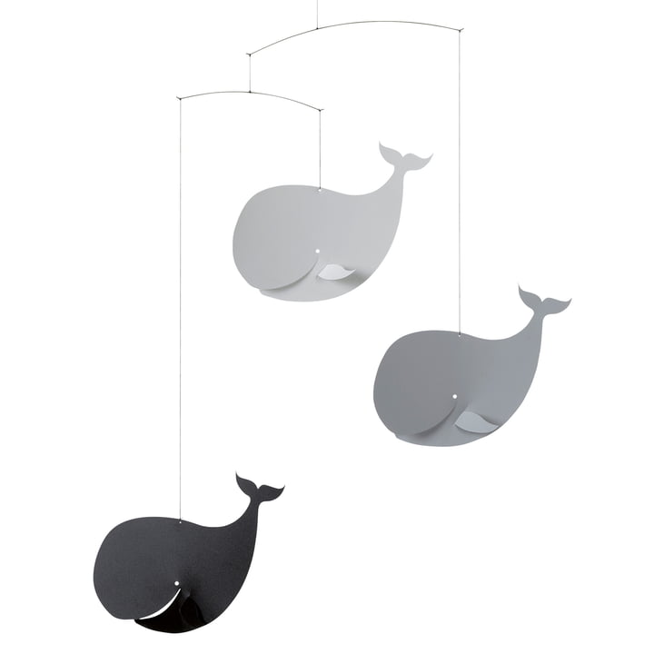 Happy Whales Flensted Mobiles Mobiel van in de kleur zwart/grijs