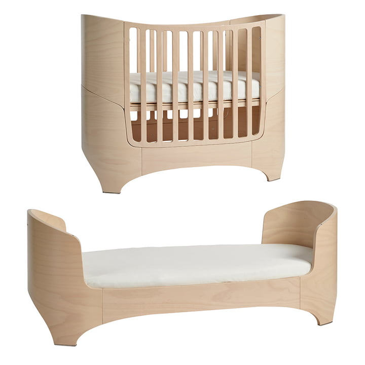 Classic & Leander - Baby Junior bed, 0 - 7 jaar, 120 - 150 x 70 cm, beuken / whitewash