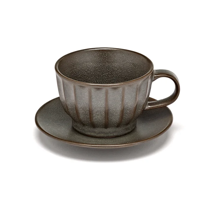 Inku Espressokop met schotel van Serax in de kleur groen