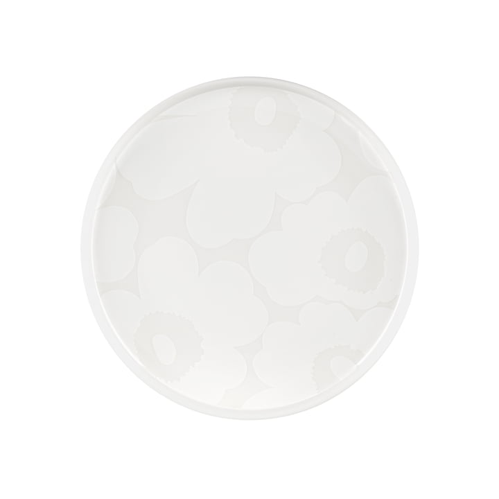 Oiva Unikko Bord Ø 20 cm, wit / gebroken wit van Marimekko