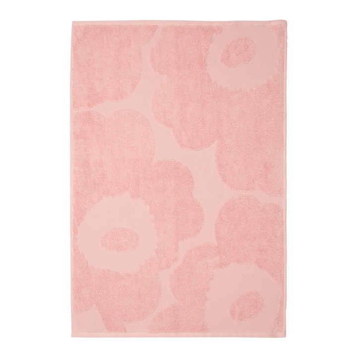 Unikko Handdoek, 50 x 70 cm, roze / poeder door Marimekko