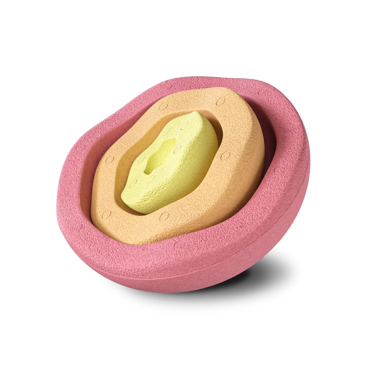 Stapelstein® - Inside warm pastel, roze / abrikoos / lichtgeel (set van 3)