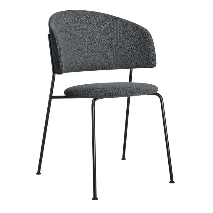 OUT Objekte unserer Tage Dining Chair - Wagner, stof lavagrijs, frame zwart