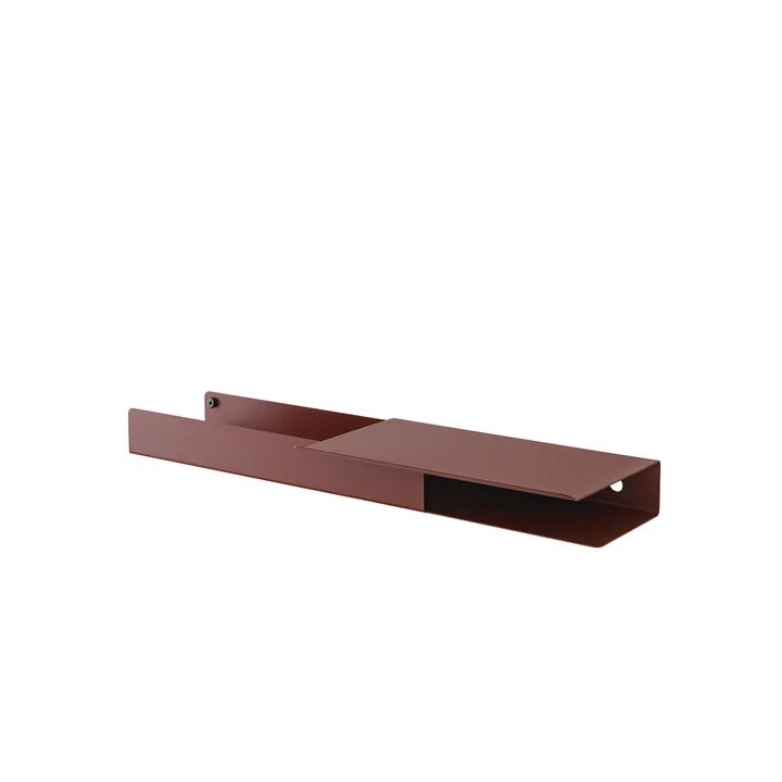 Muuto Folded Shelves Platform - 62 x 5,4 cm, diep rood
