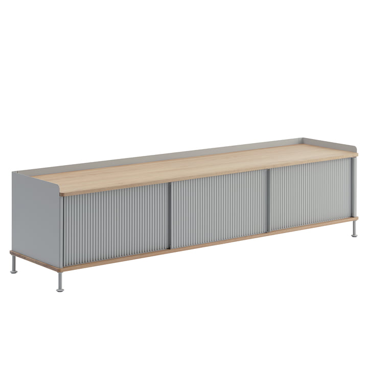Muuto Enfold Sideboard -, 186 x 45 cm, eik / grijs