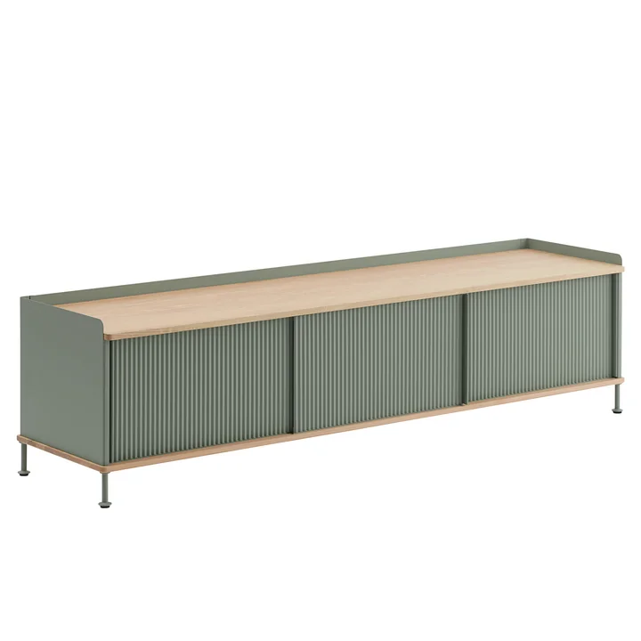 Muuto Enfold Sideboard -, 186 x 45 cm, eik / stofgroen