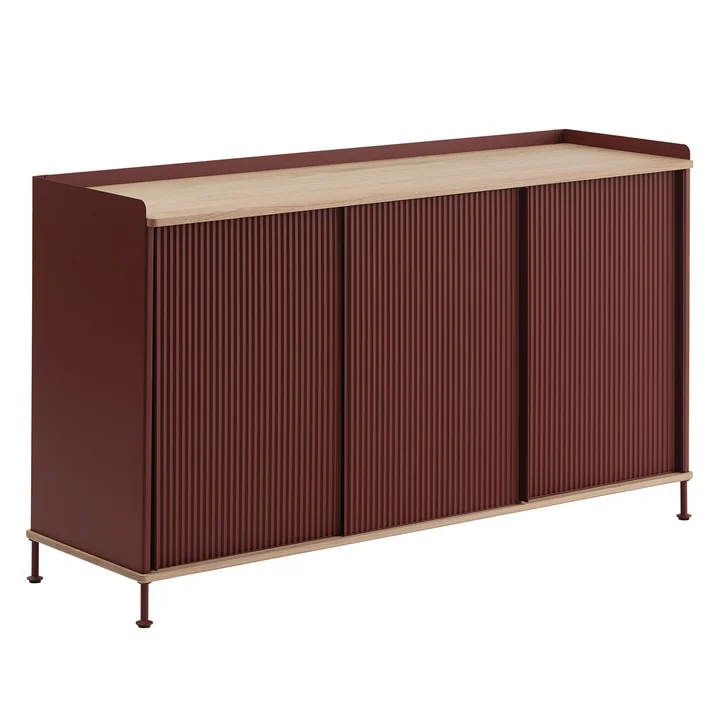 Muuto Enfold Sideboard -, 148 x 45 cm, eik / dieprood
