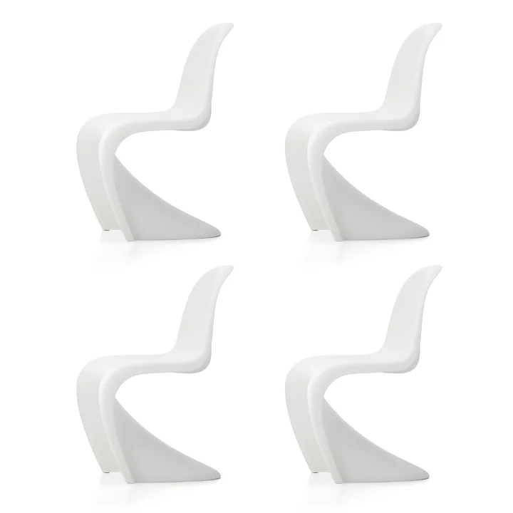 Vitra - Panton Chair , wit (nieuwe hoogte) (set van 4)