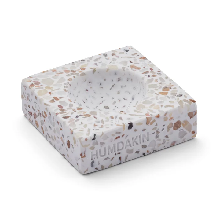 Humdakin - Terrazzo eierdopje, 6 x 6 cm, rood / beige