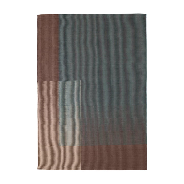 Haze 5 wollen vloerkleed, 170 x 240 cm, blauw/bruin by Nanimarquina