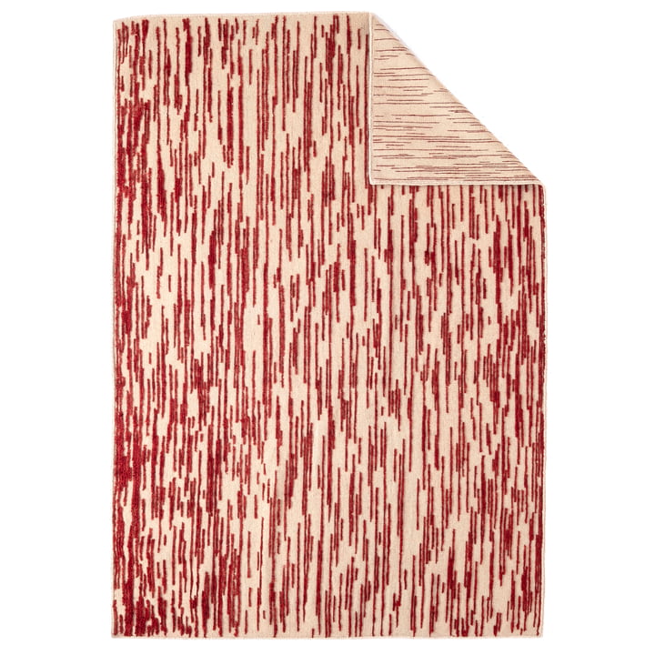 Doblecara 3 wollen vloerkleed, omkeerbaar, 200 x 300 cm, beige/rood by Nanimarquina