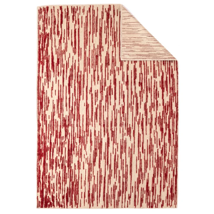Doblecara 3 wollen vloerkleed, omkeerbaar, 200 x 300 cm, beige/rood by nanimarquina