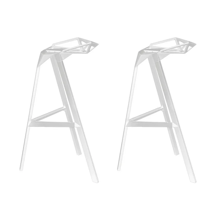 Magis - Stool One Kruk, H 74 cm, wit (set van 2)