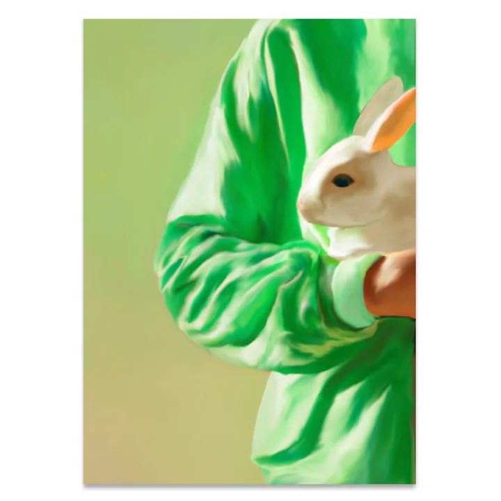 White Rabbit Poster, 70 x 100 cm van Paper Collective