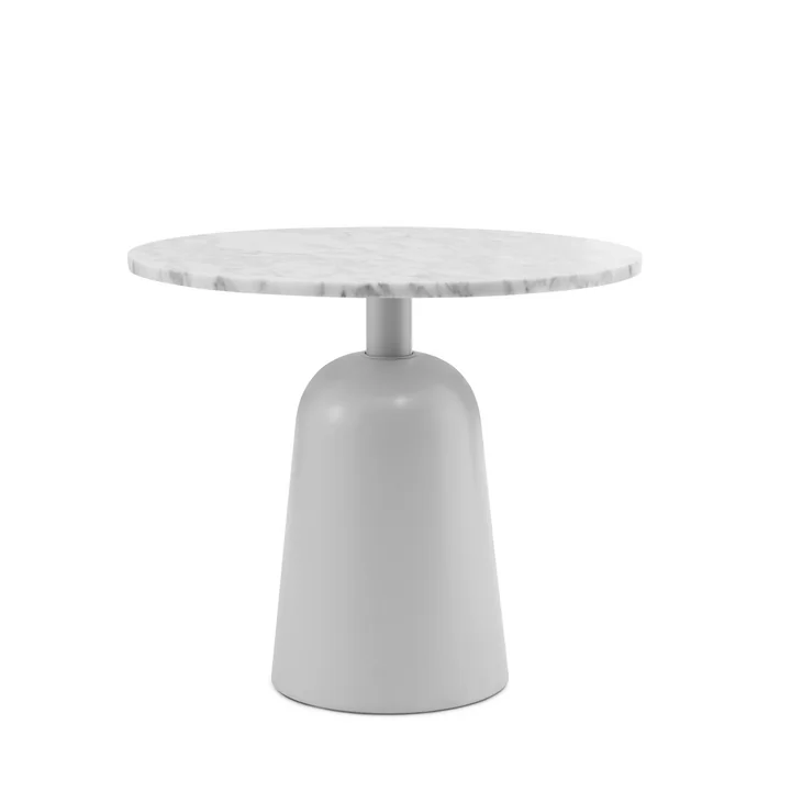 Normann Copenhagen - Turn Salontafel Ø 55 cm, marmer / wit