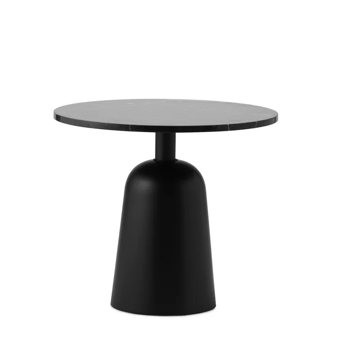 Normann Copenhagen - Turn Salontafel Ø 55 cm, marmer / zwart