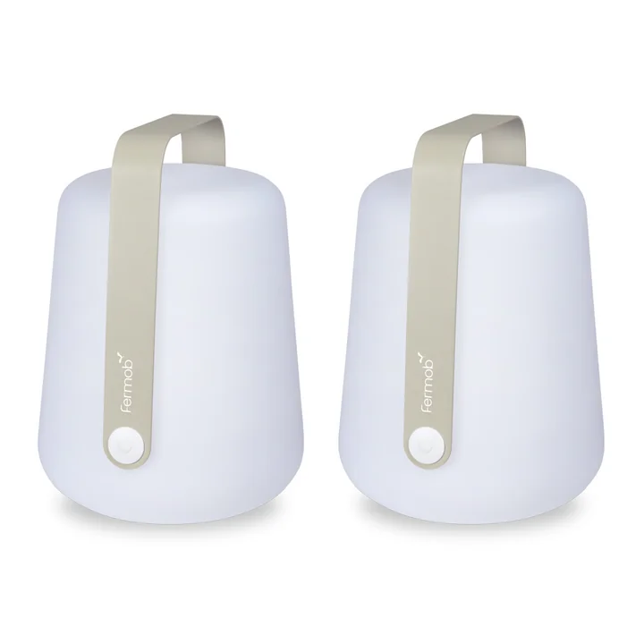 Fermob - Balad LED-batterijlamp, H 38 cm, kleigrijs (set van 2)
