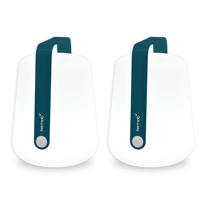 Fermob - Balad LED-batterijlamp, H 38 cm, acapulco blauw (set van 2)