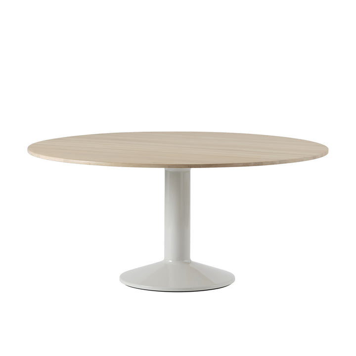 Muuto - Midst Eettafel, Ø 160 cm, geolied eiken / grijs